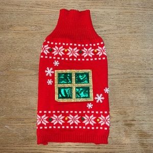 Christmas Holiday Dog Sweater - Red - Holiday Present - Size:Large